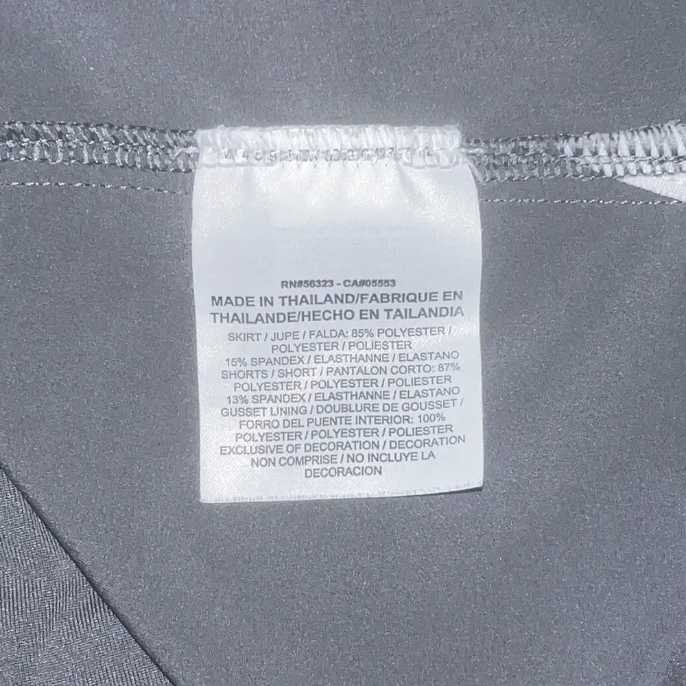 Nike Tennis Skirt Skort Womens Size Medium Gray Dri Fit Athletic Activewear - Picture 9 of 9